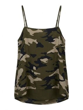 Banana Republic Camo Print Spaghetti Strap Size L Cami in Olive